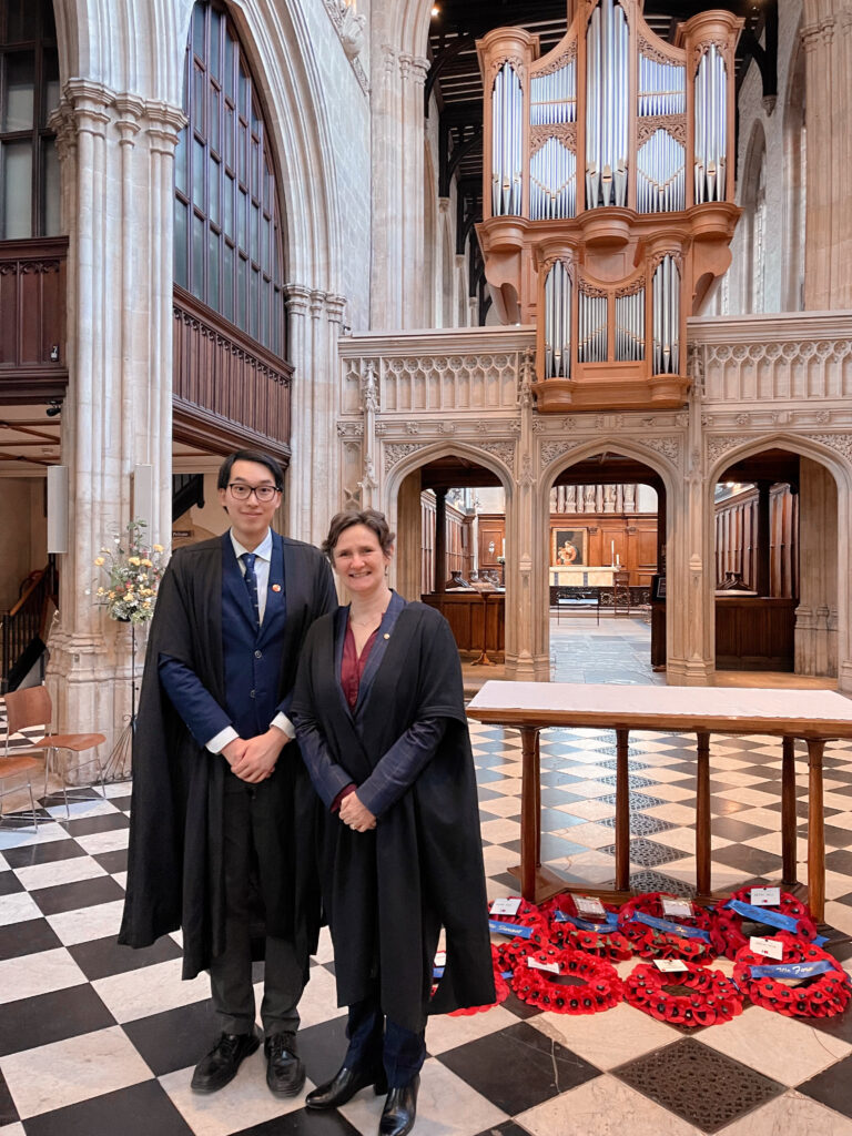 Jason Tong, President of OUANZ with Professor Irene Tracey, Vice-Chancellor